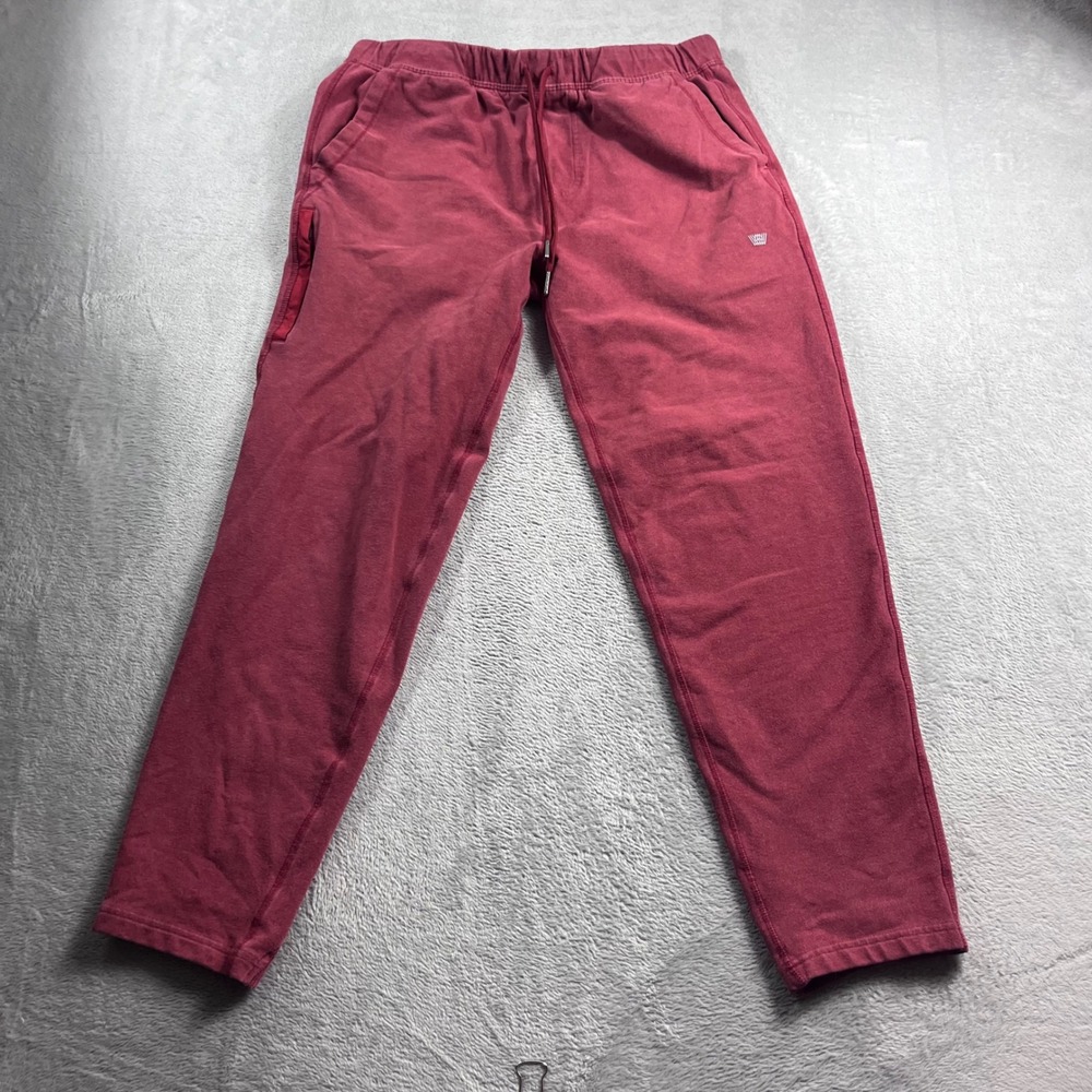 Mack Weldon Ace Sweatpant Mens Large Burgundy Red French Terry Joggers